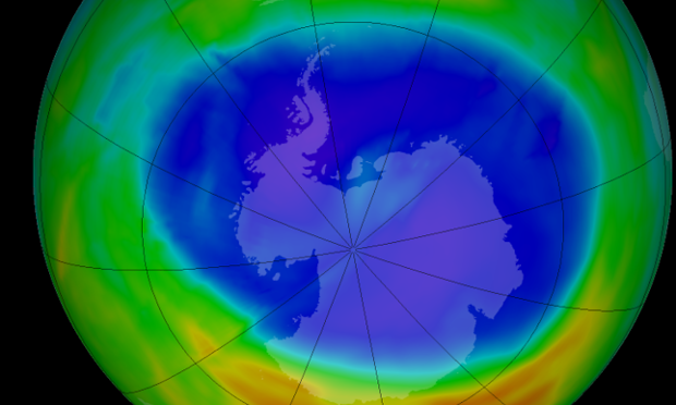 Ozone hole remains size of North America, Nasa data shows