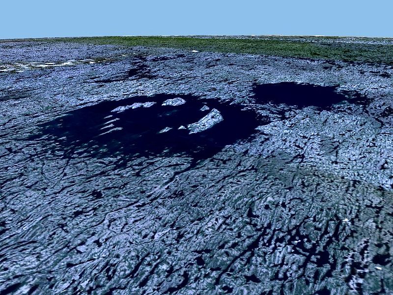 Double Impact Crater in Canada Formed in Two Separate Impacts