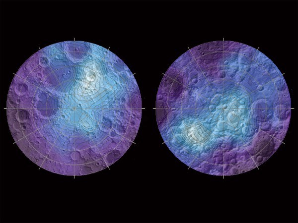 Lopsided ice on the moon points to past shift in poles