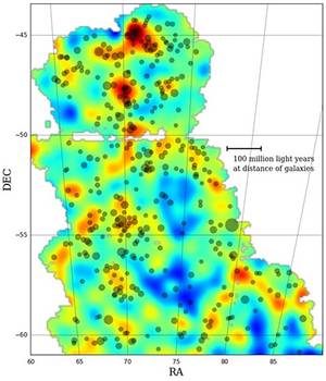 Materia ilunaren banaketa-mapa bat argitaratu dute