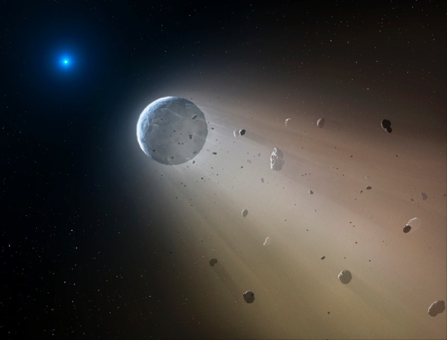 Dead star spotted eating planetary leftovers