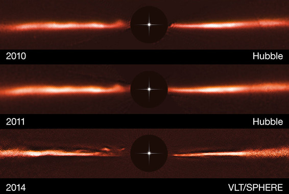 Insólitas ondas recorren un disco de formación de planetas