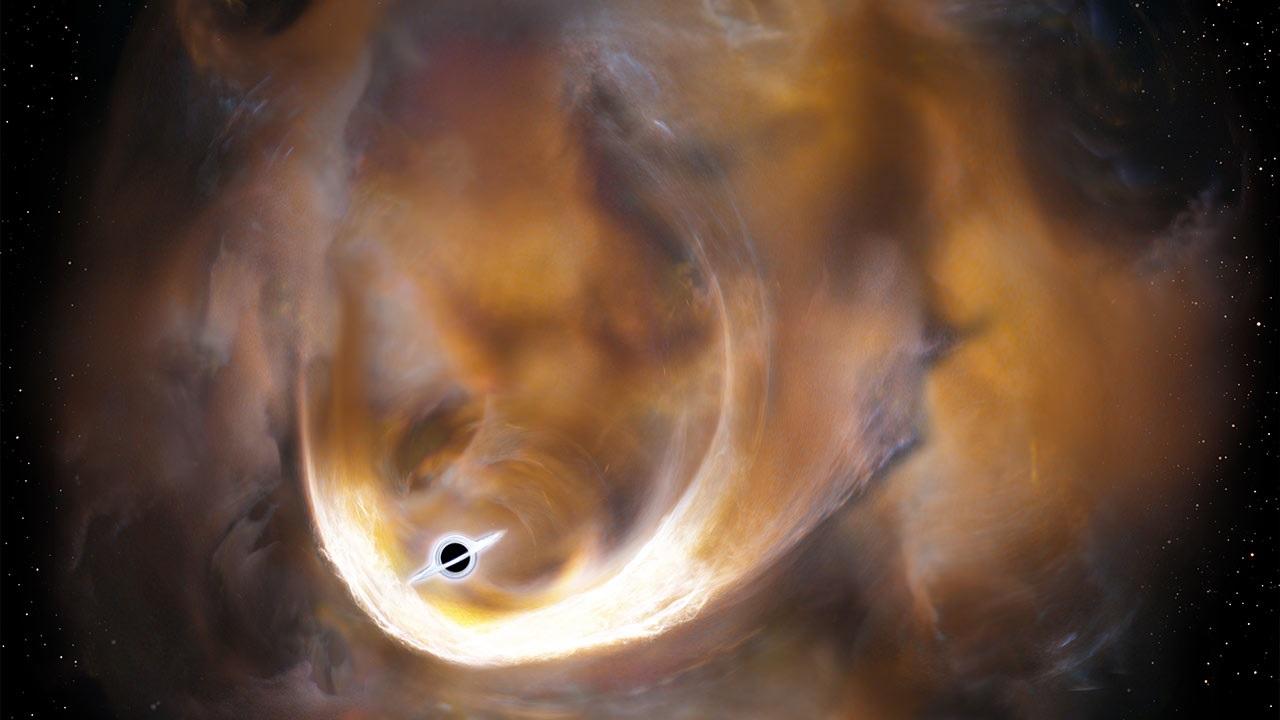 Astronomers spot another giant black hole in our backyard