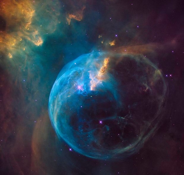 Stunning Hubble Bubble Nebula image marks telescope’s 26th birthday