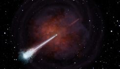 [:es]El chorro de material que surgió por la fusión de dos estrellas de neutrones[:]