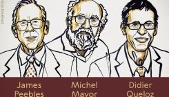 [:es]Nobel de Física para el descubrimiento del primer planeta extrasolar y la evolución del universo[:]