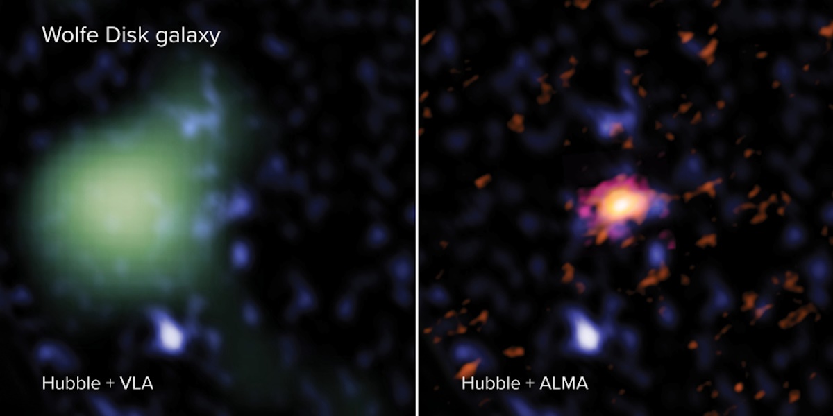 [:es] Early disc galaxy puts theories in a spin[:]