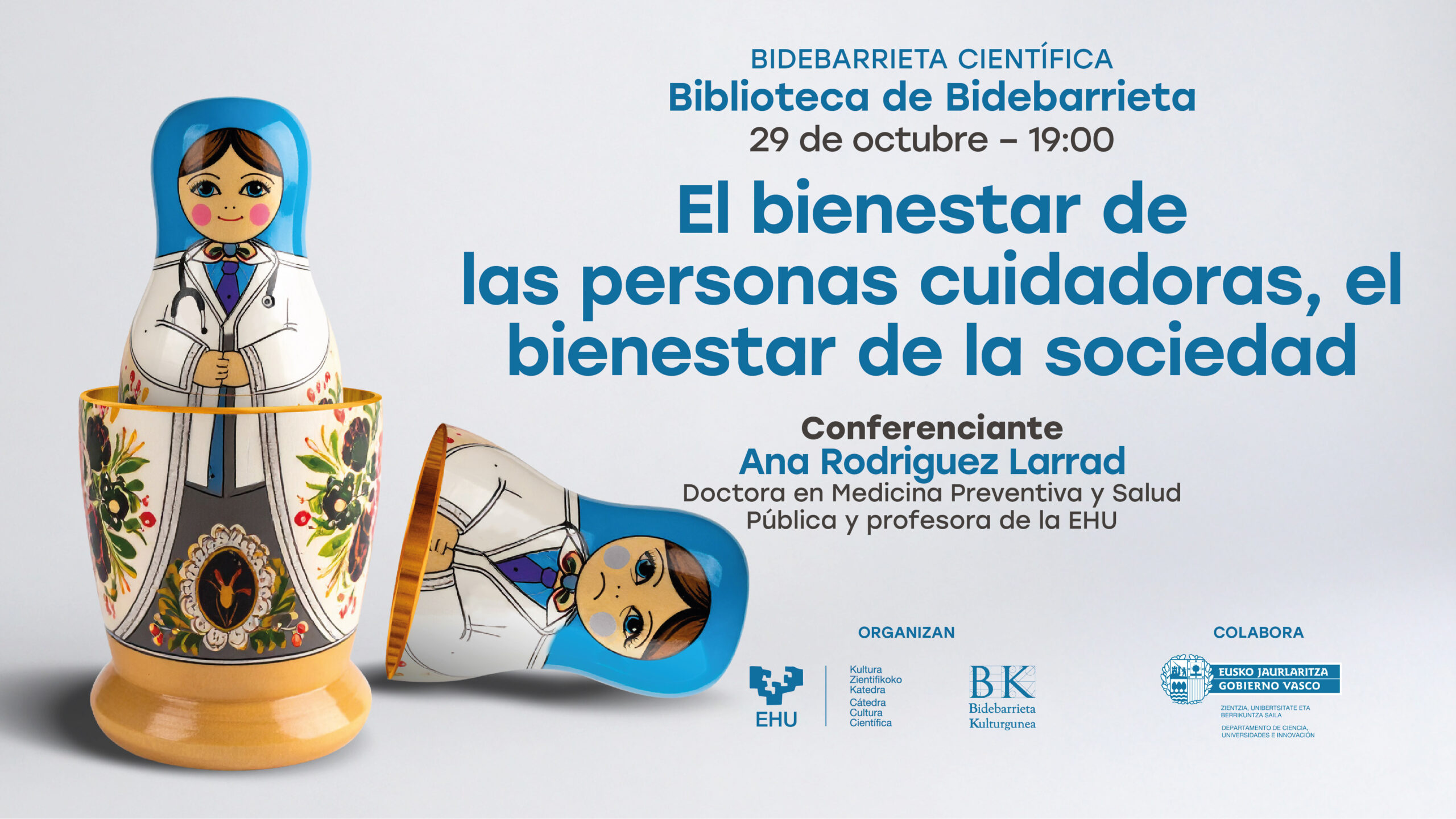 La fisioterapeuta Ana Rodriguez Larrad compartirá estrategias para mejorar la calidad de vida de las personas cuidadoras en Bidebarrieta Científica