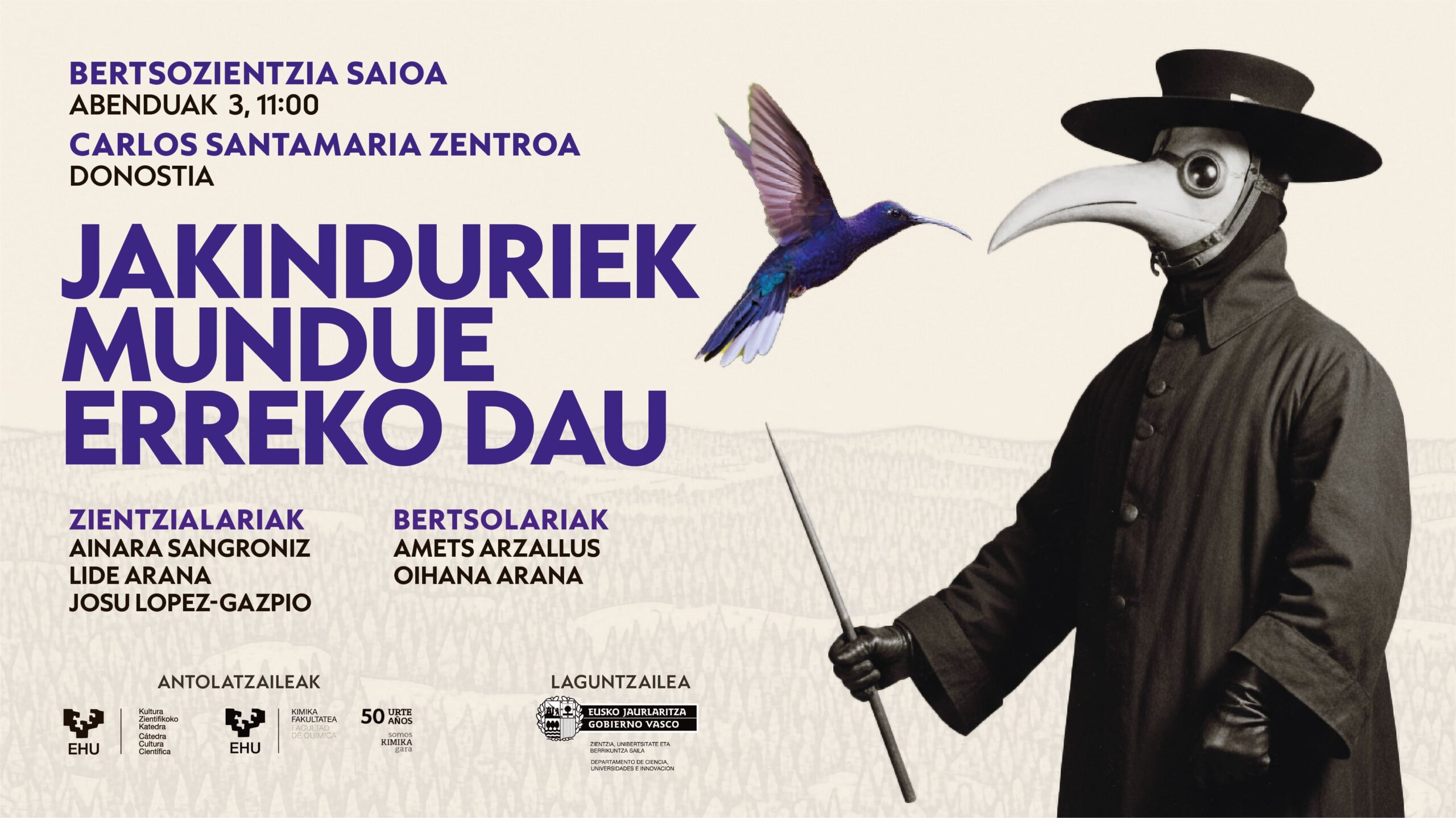 Kimika bertso erritmoan Donostian