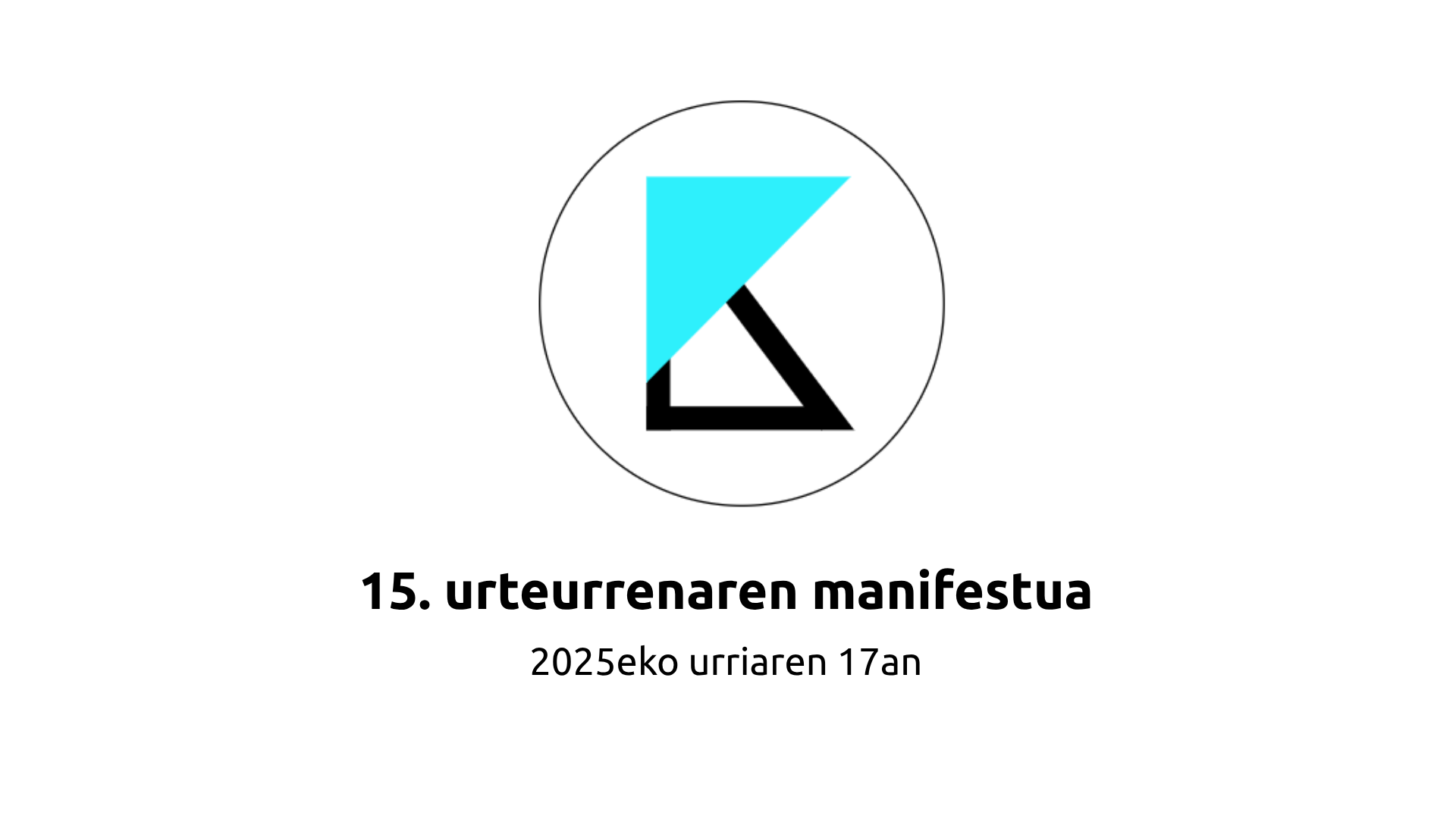 15. urteurrenaren manifestua