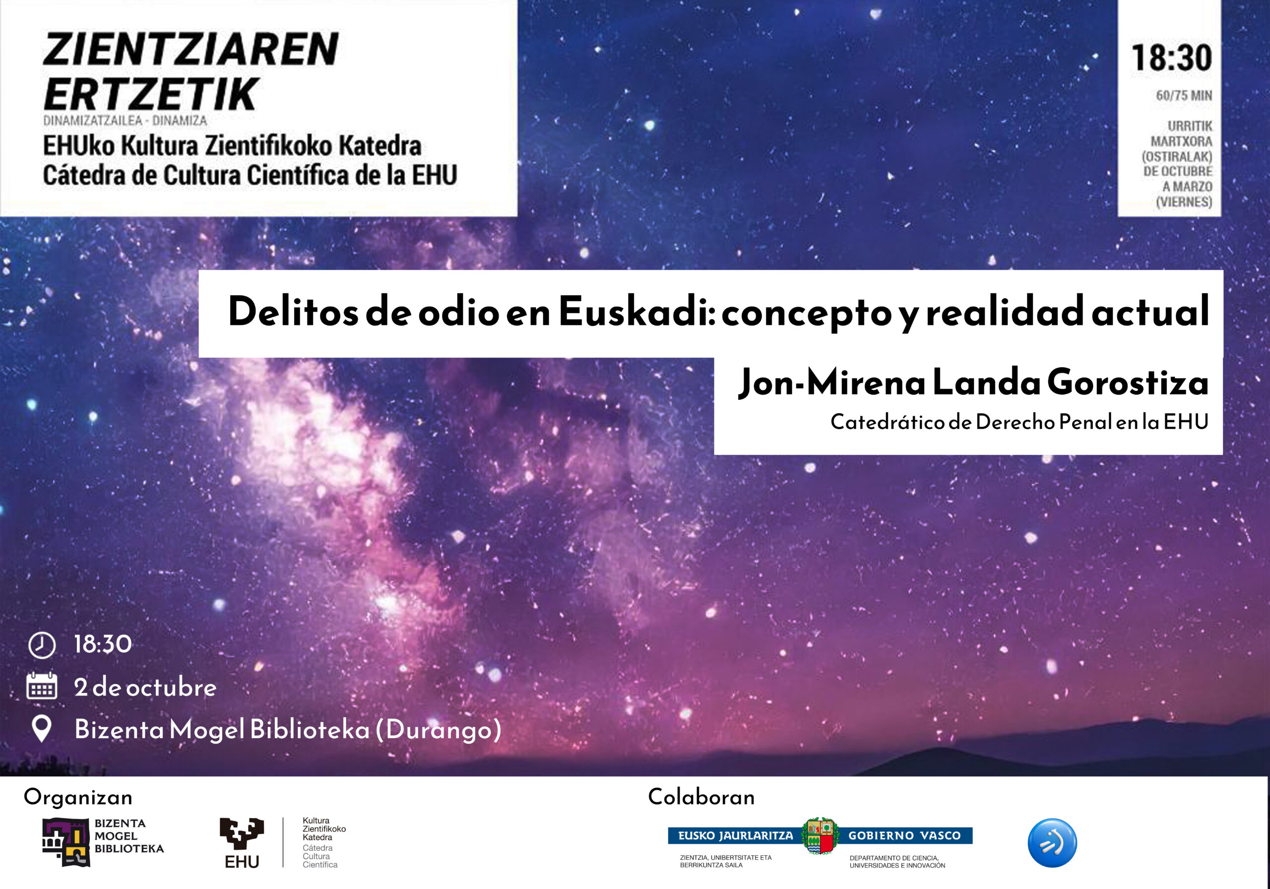 Zientziaren ertzetik | Delitos de odio en Euskadi: concepto y realidad actual